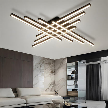 Lavisa - Modern Minimalist Geometric Long Strip LED Ceiling Light