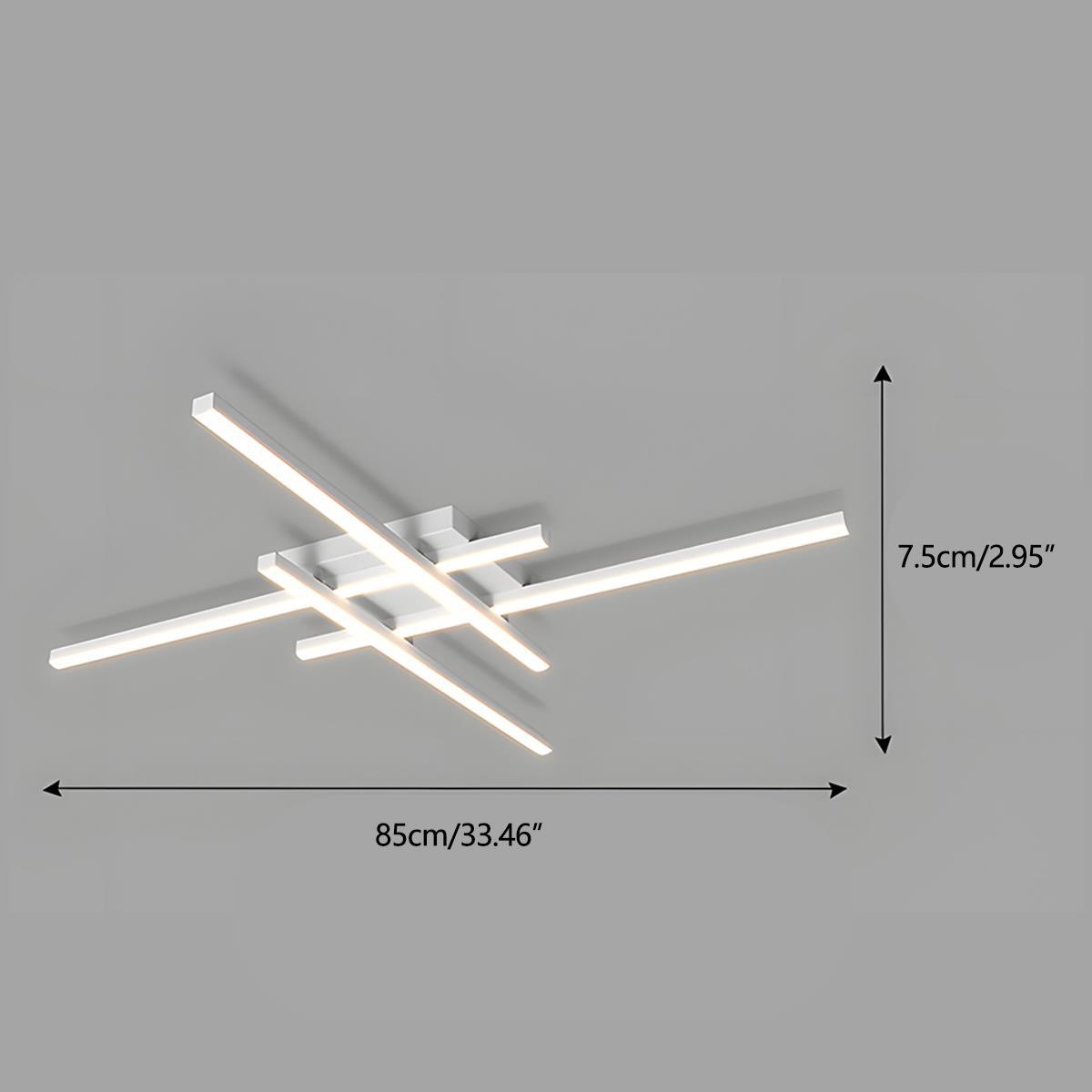 Lavisa - Modern Minimalist Geometric Long Strip LED Ceiling Light