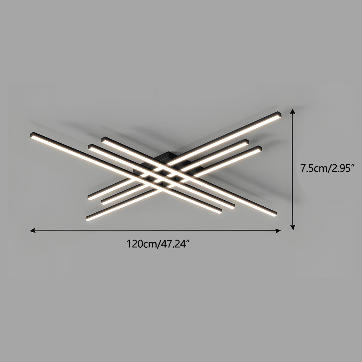 Lavisa - Modern Minimalist Geometric Long Strip LED Ceiling Light