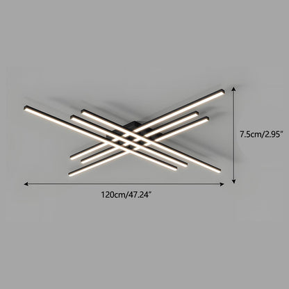Lavisa - Modern Minimalist Geometric Long Strip LED Ceiling Light