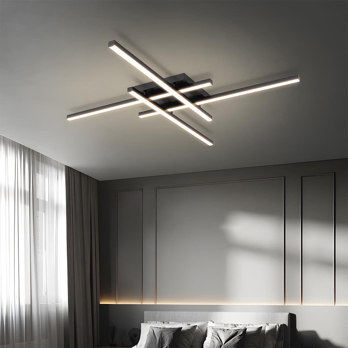 Lavisa - Modern Minimalist Geometric Long Strip LED Ceiling Light