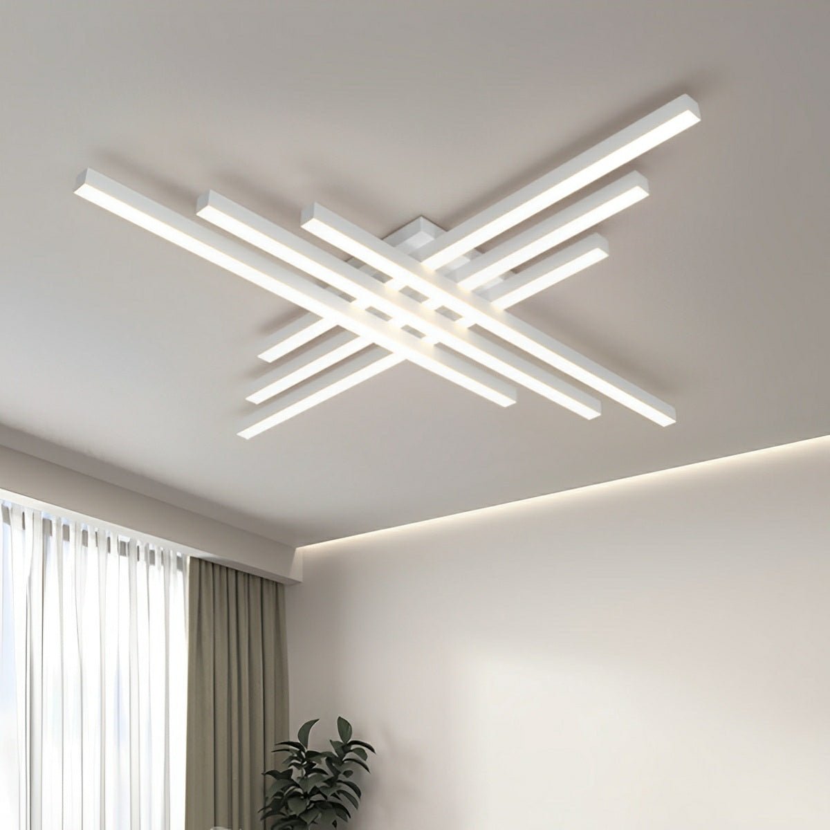 Lavisa - Modern Minimalist Geometric Long Strip LED Ceiling Light