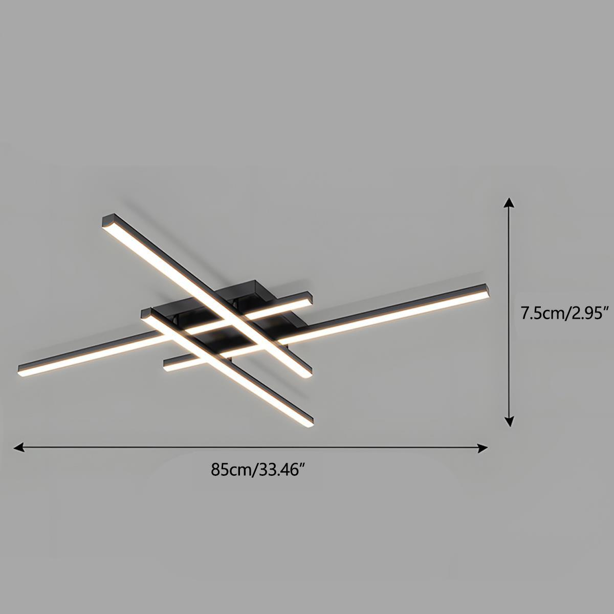 Lavisa - Modern Minimalist Geometric Long Strip LED Ceiling Light