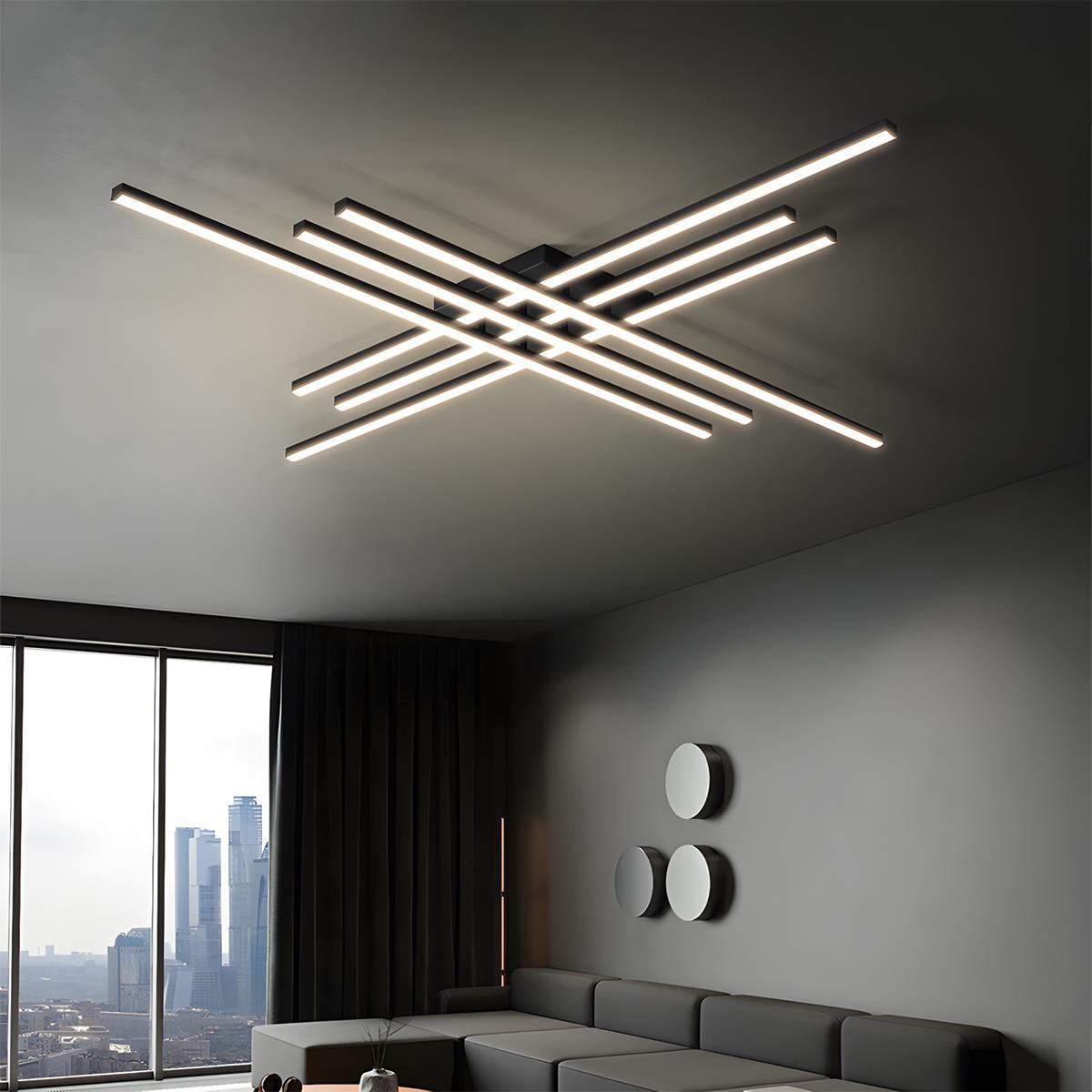 Lavisa - Modern Minimalist Geometric Long Strip LED Ceiling Light