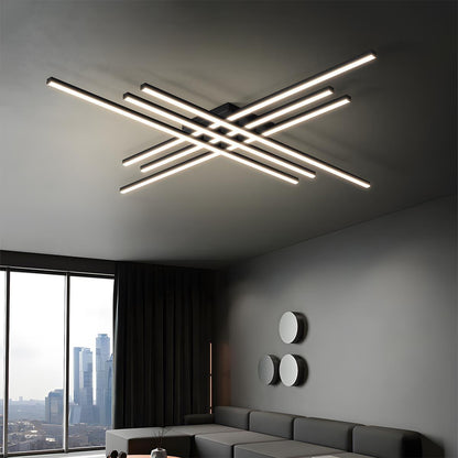 Lavisa - Modern Minimalist Geometric Long Strip LED Ceiling Light