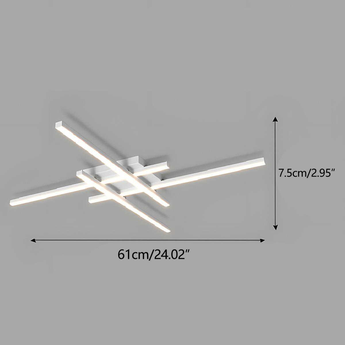 Lavisa - Modern Minimalist Geometric Long Strip LED Ceiling Light