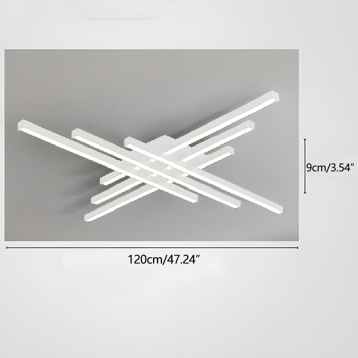 Lavisa - Modern Minimalist Geometric Long Strip LED Ceiling Light