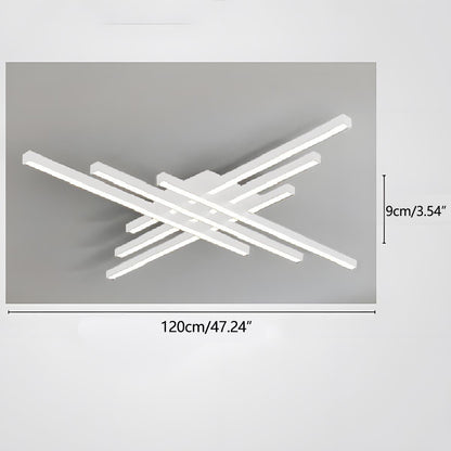 Lavisa - Modern Minimalist Geometric Long Strip LED Ceiling Light