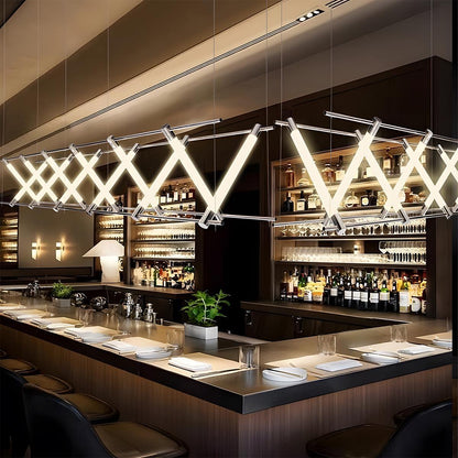 Lavisa - Modern Minimalist Fishbone Light Combination Bar Chandelier