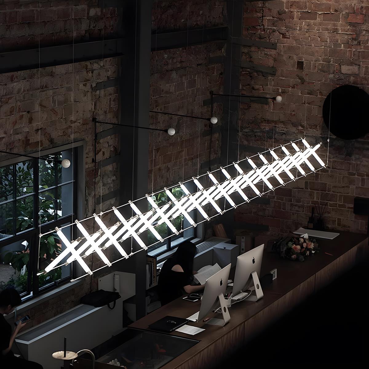 Lavisa - Modern Minimalist Fishbone Light Combination Bar Chandelier