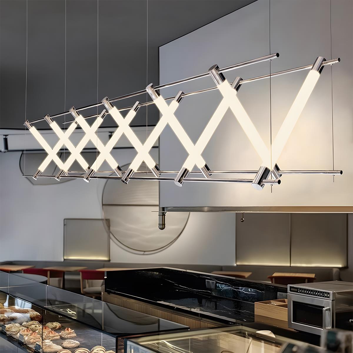 Lavisa - Modern Minimalist Fishbone Light Combination Bar Chandelier
