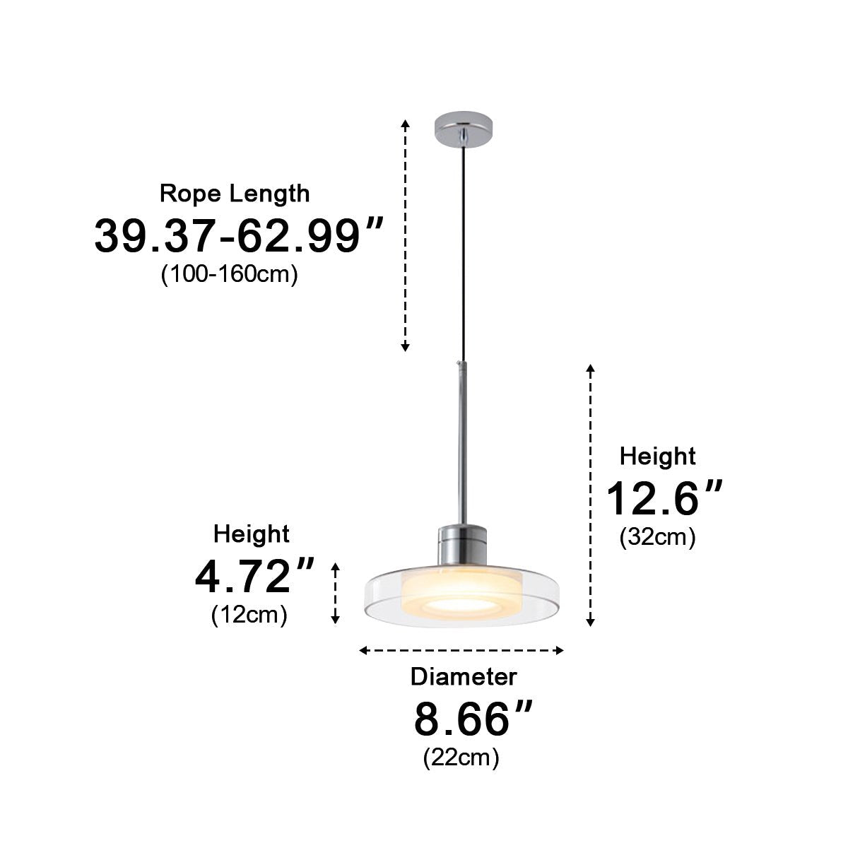 Lavisa - Modern Minimalist Glass Bar Pendant Light