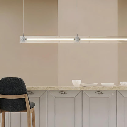 Lavisa - Modern Minimalist Glass LED Linear Pendant Light