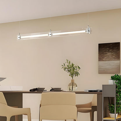 Lavisa - Modern Minimalist Glass LED Linear Pendant Light