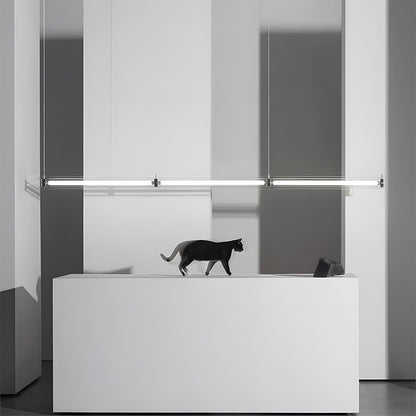 Lavisa - Modern Minimalist Glass LED Linear Pendant Light