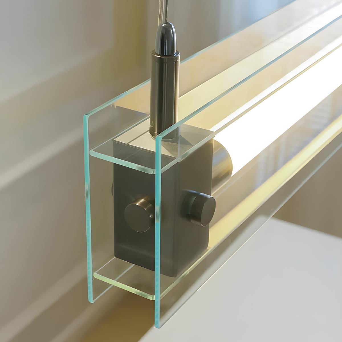 Lavisa - Modern Minimalist Glass LED Linear Pendant Light