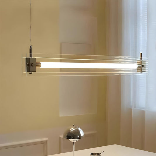 Lavisa - Modern Minimalist Glass LED Linear Pendant Light