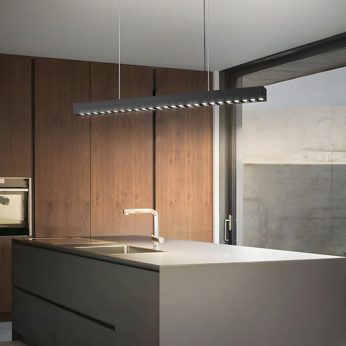 Lavisa - Modern Dimmable Grille LED Strip Pendant Lamp