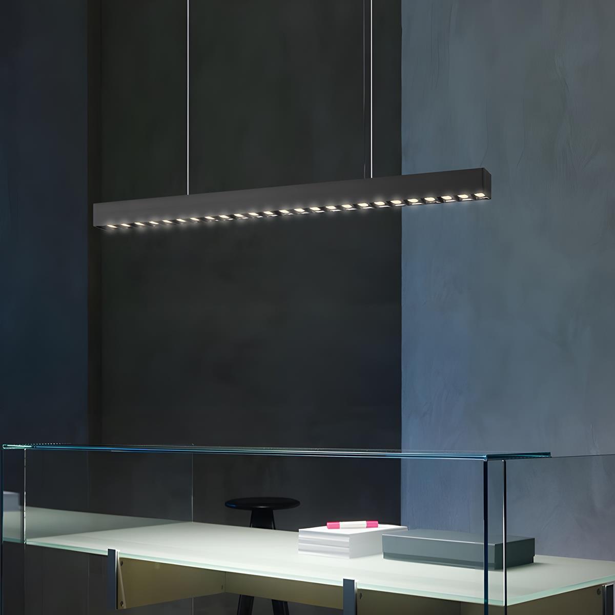 Lavisa - Modern Dimmable Grille LED Strip Pendant Lamp