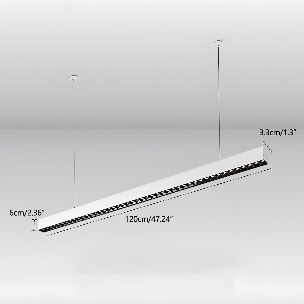 Lavisa - Modern Dimmable Grille LED Strip Pendant Lamp