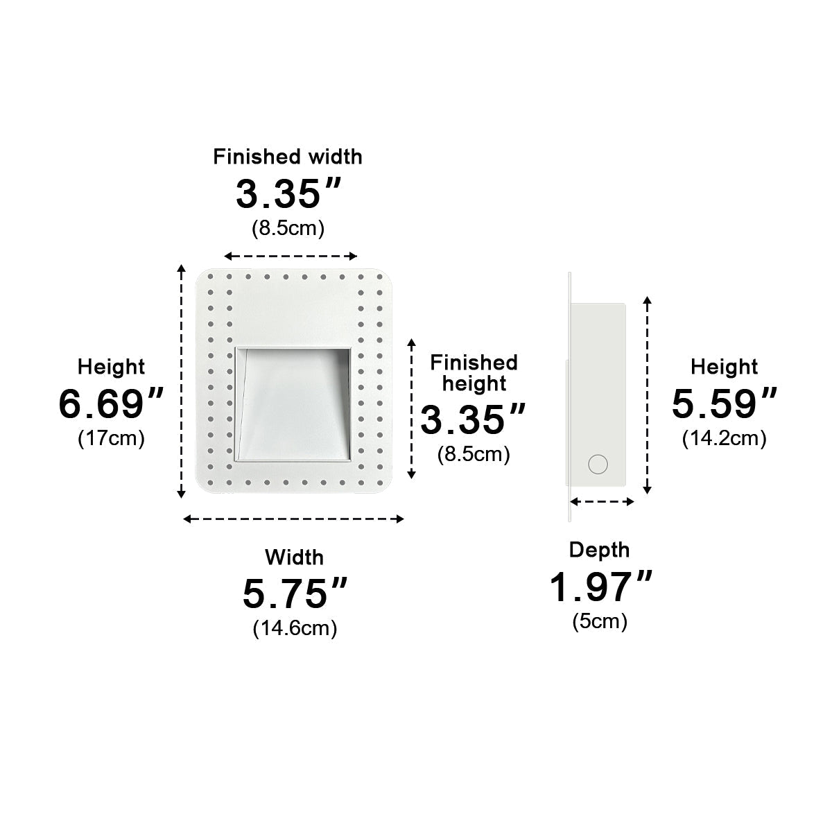 Lavisa - Recessed LED Stairway Wall Light - Modern Minimalist Foot Light