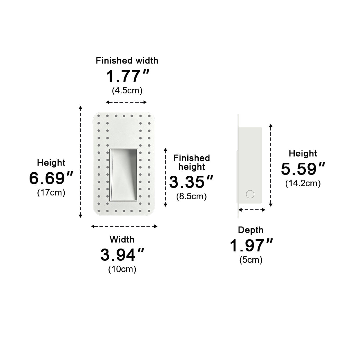 Lavisa - Recessed LED Stairway Wall Light - Modern Minimalist Foot Light