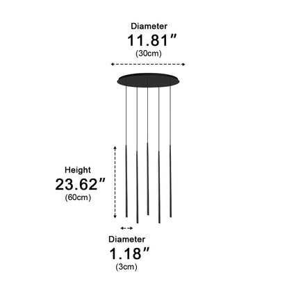 Lavisa - Modern Minimalist Linear Long Strip LED Pendant Light