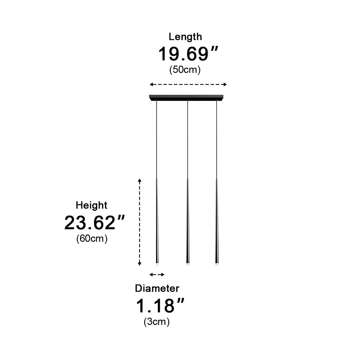 Lavisa - Modern Minimalist Linear Long Strip LED Pendant Light