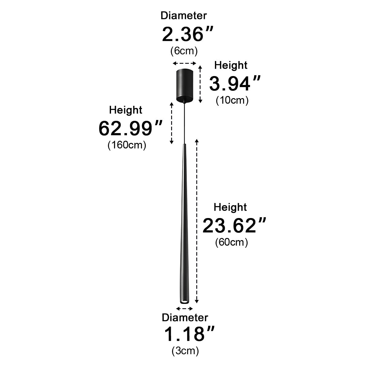 Lavisa - Modern Minimalist Long Strip LED Pendant Light