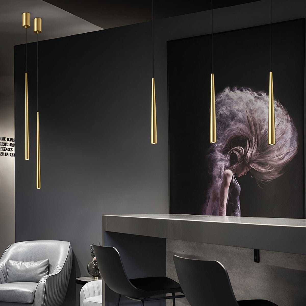 Lavisa - Modern Minimalist Long Strip LED Pendant Light