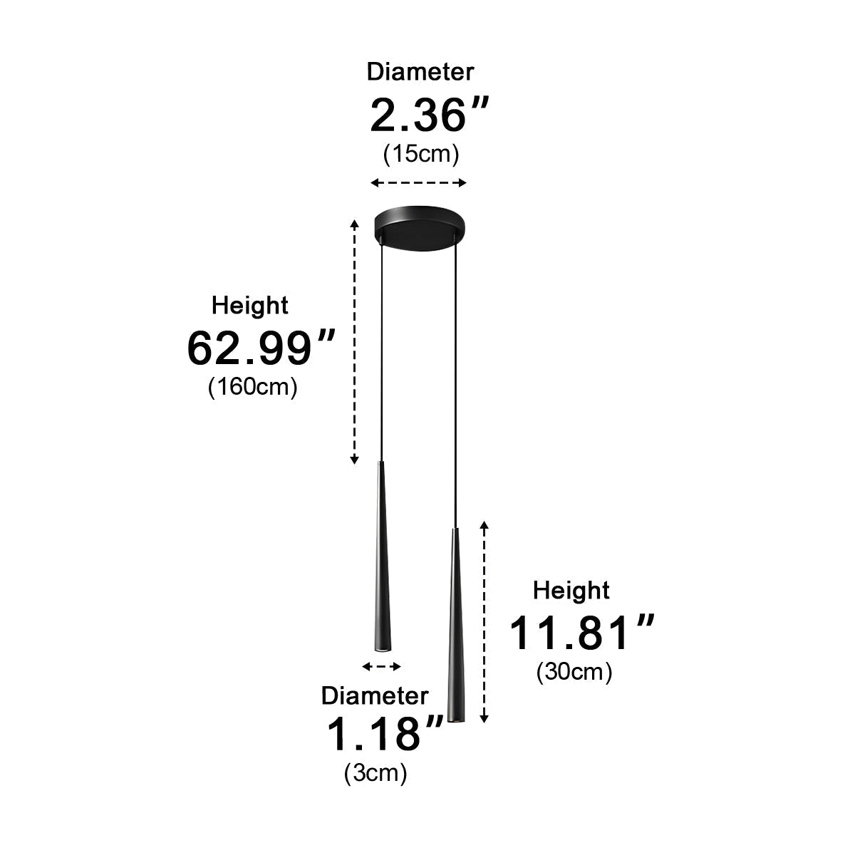 Lavisa - Modern Minimalist Long Strip LED Pendant Light