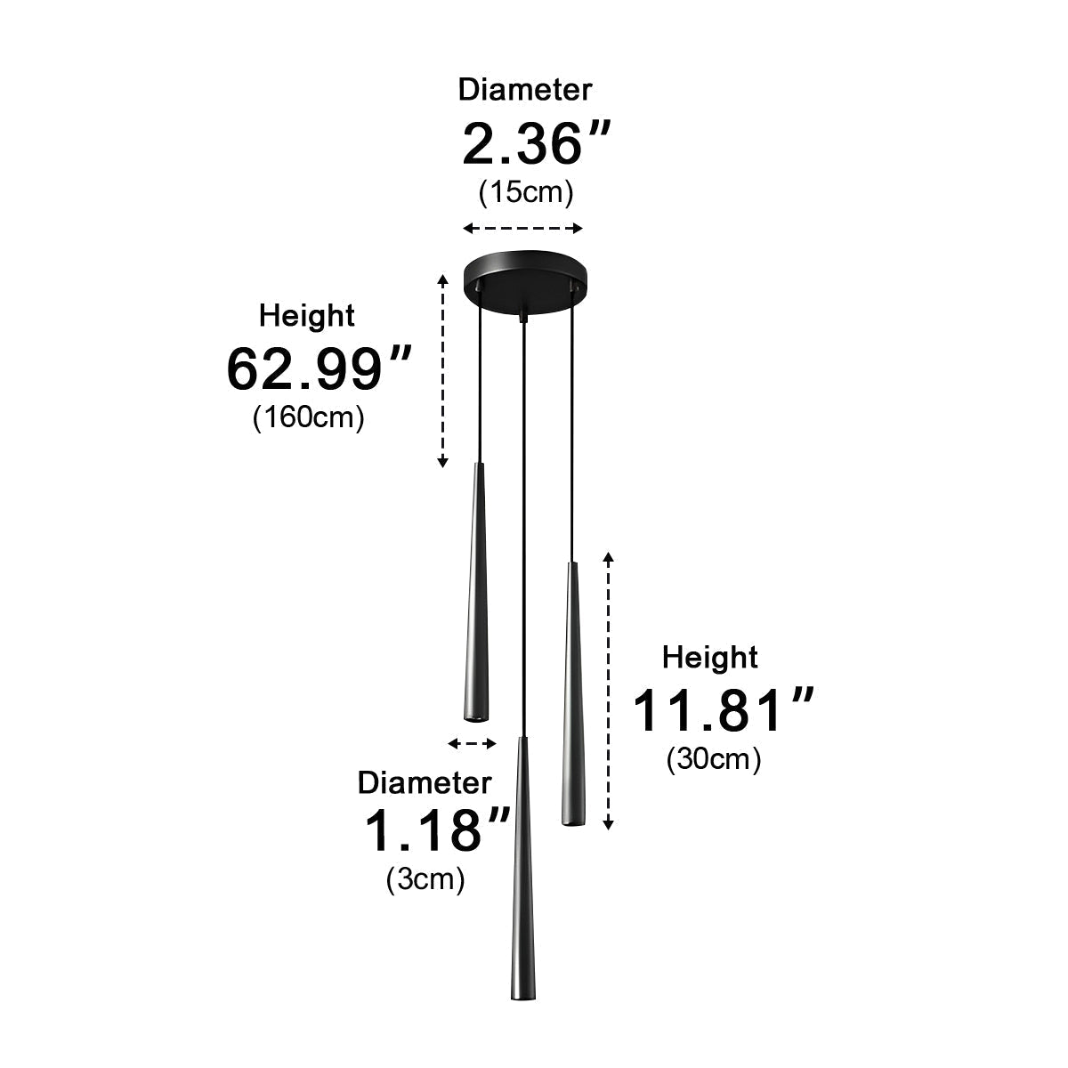 Lavisa - Modern Minimalist Long Strip LED Pendant Light