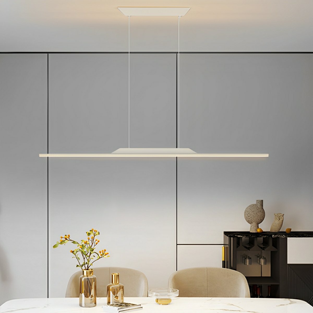 Lavisa - Modern Minimalist Long Strip Line LED Pendant Light