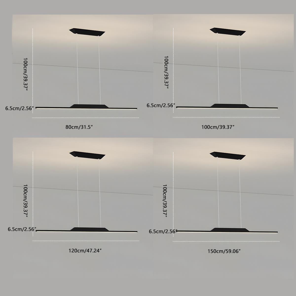 Lavisa - Modern Minimalist Long Strip Line LED Pendant Light