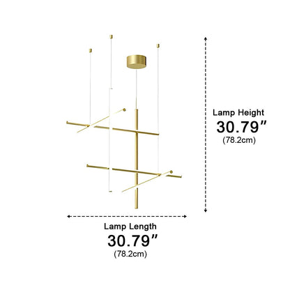 Lavisa - Modern Minimalist Geometric Linear LED Pendant Light