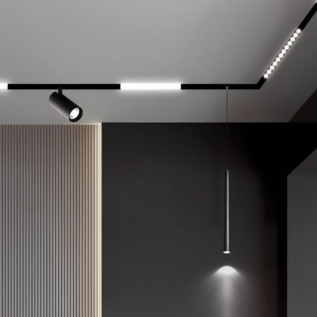 Lavisa - Modern Minimalist Magnetic DIY Recessed LED Track Light