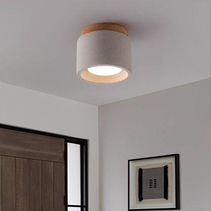 Lavisa - Modern Minimalist Round Concrete LED Ceiling Light