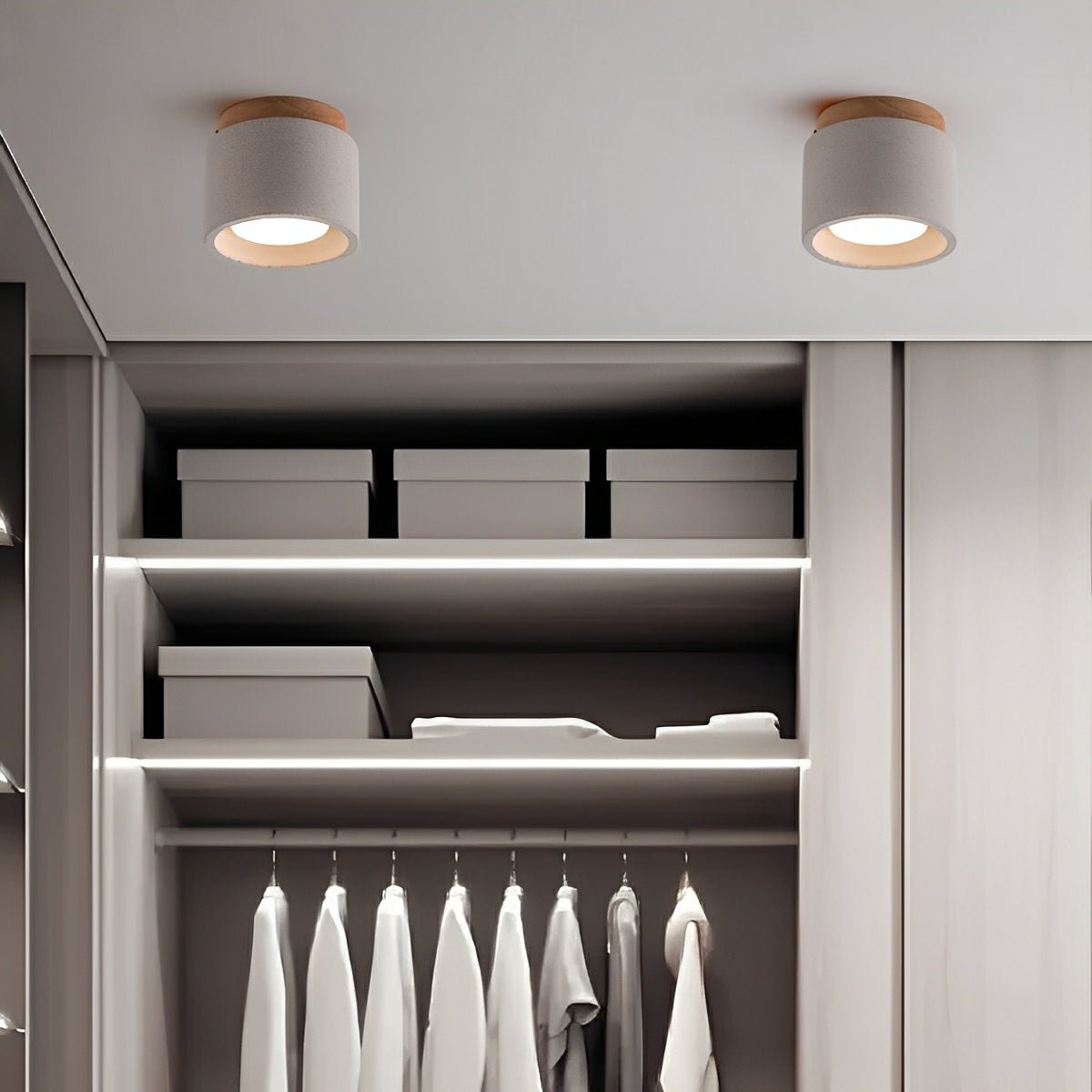 Lavisa - Modern Minimalist Round Concrete LED Ceiling Light