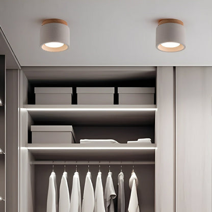 Lavisa - Modern Minimalist Round Concrete LED Ceiling Light