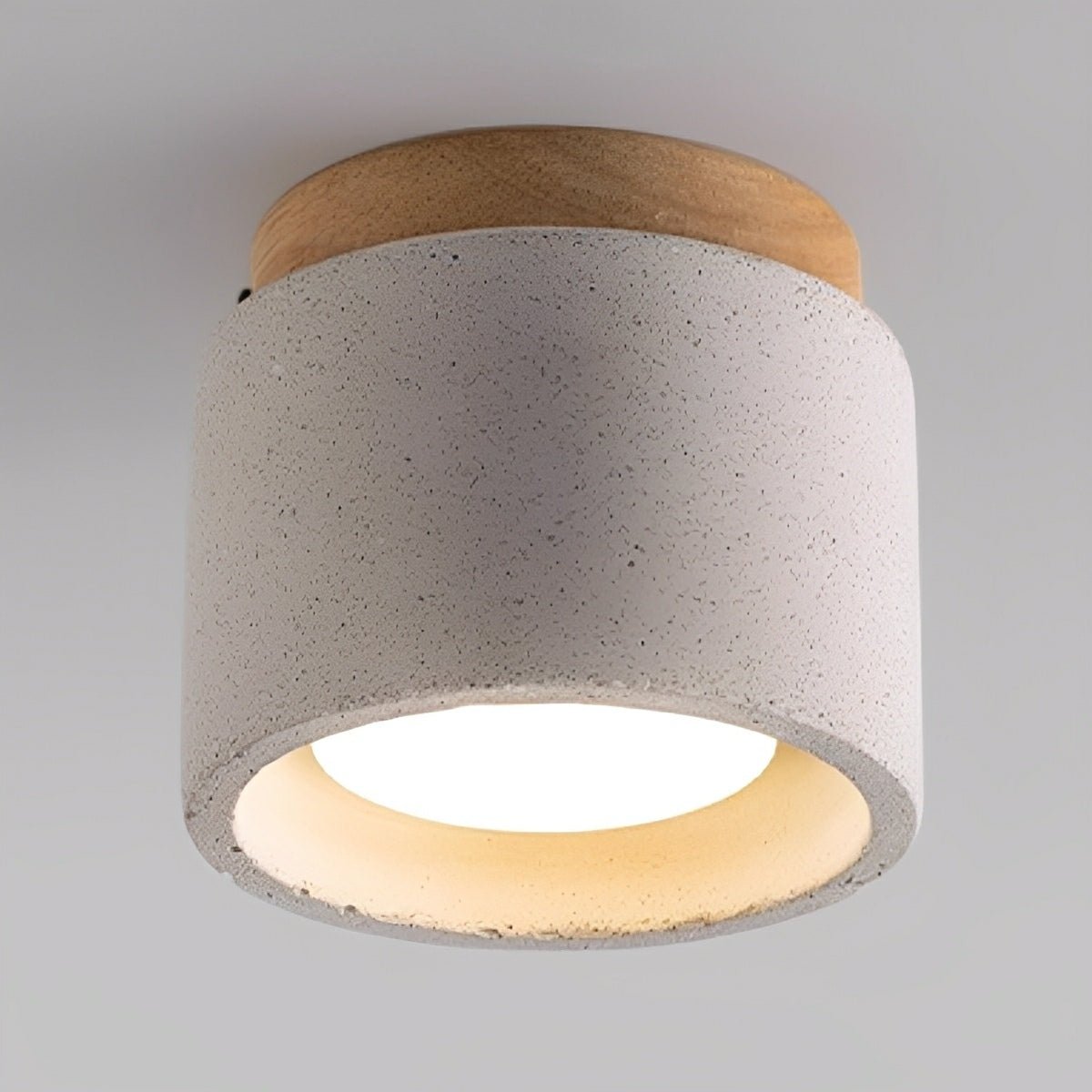 Lavisa - Modern Minimalist Round Concrete LED Ceiling Light
