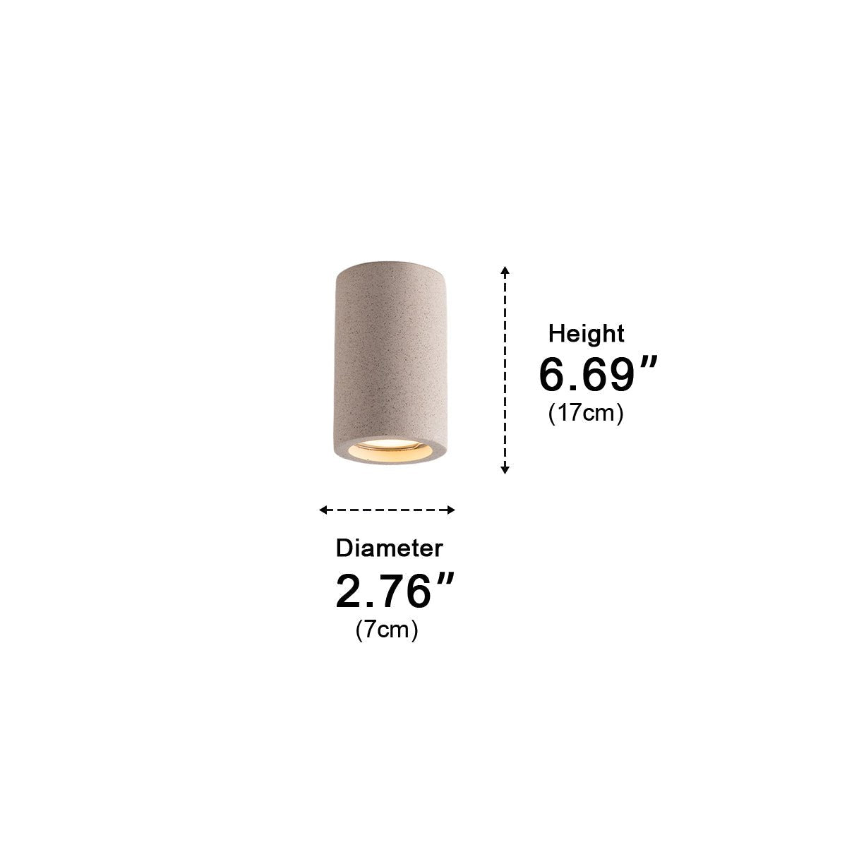 Lavisa - Modern Minimalist Round Concrete LED Ceiling Light
