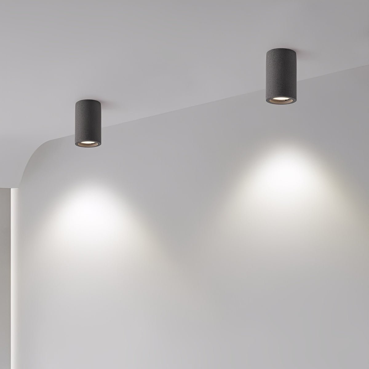 Lavisa - Modern Minimalist Round Concrete LED Ceiling Light