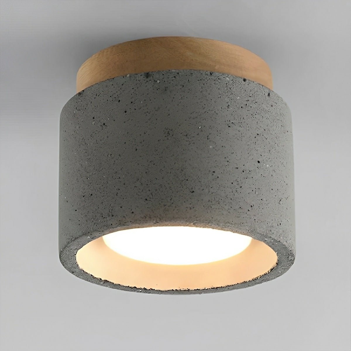 Lavisa - Modern Minimalist Round Concrete LED Ceiling Light