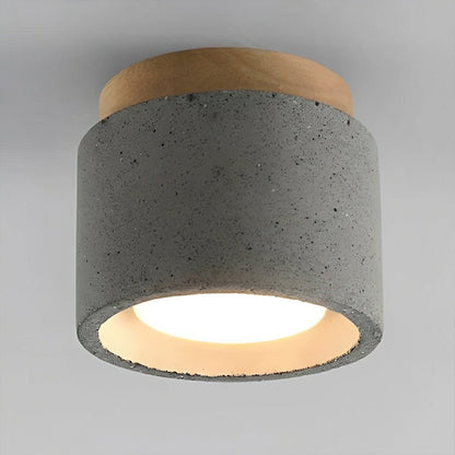 Lavisa - Modern Minimalist Round Concrete LED Ceiling Light