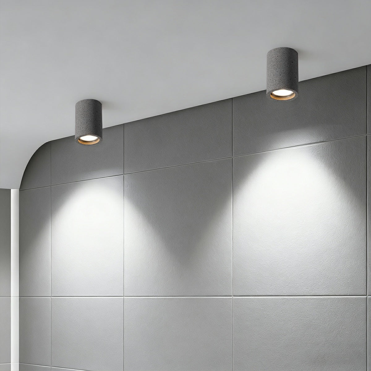 Lavisa - Modern Minimalist Round Concrete LED Ceiling Light