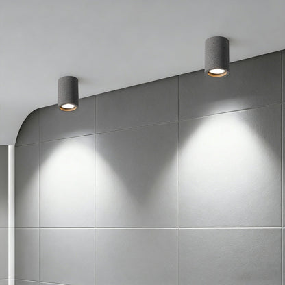 Lavisa - Modern Minimalist Round Concrete LED Ceiling Light