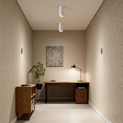 Lavisa - Modern Minimalist Round Concrete LED Ceiling Light