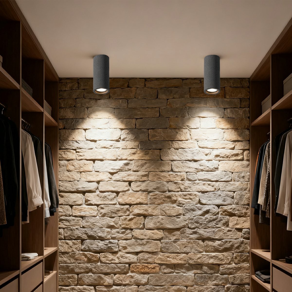 Lavisa - Modern Minimalist Round Concrete LED Ceiling Light