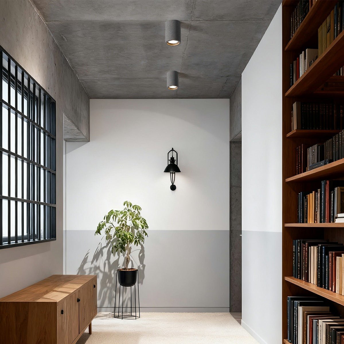 Lavisa - Modern Minimalist Round Concrete LED Ceiling Light