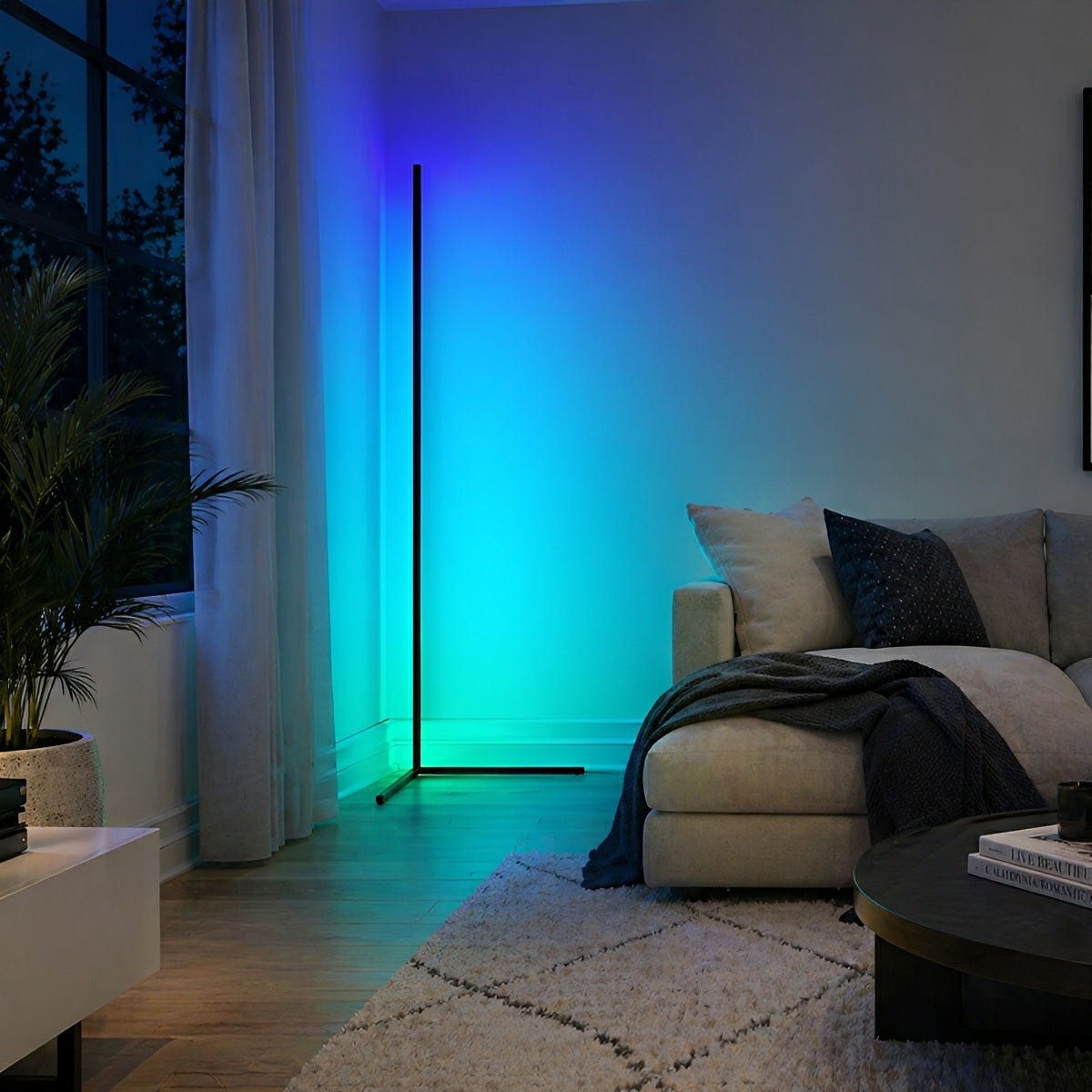 Lavisa - Modern Minimalist Smart LED Corner Floor Lamp